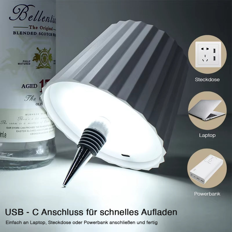 Lhude™ Flaschenlampe - LED Tischlampe für Weinflaschen